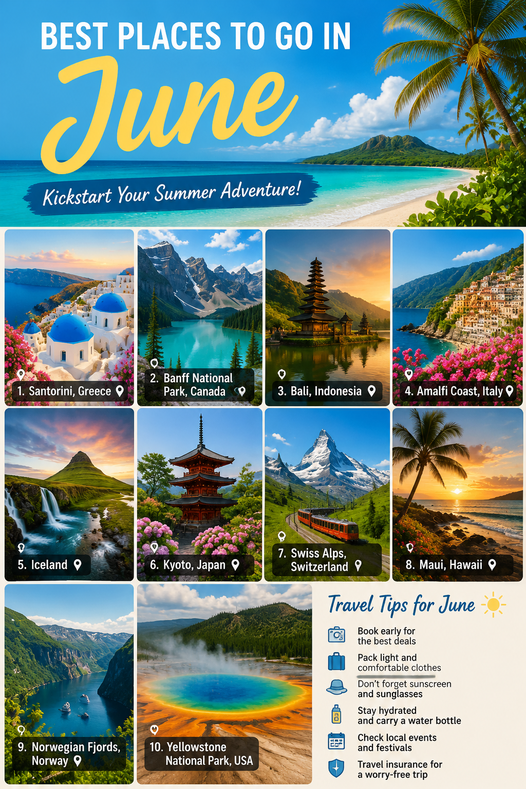 best places to go in june