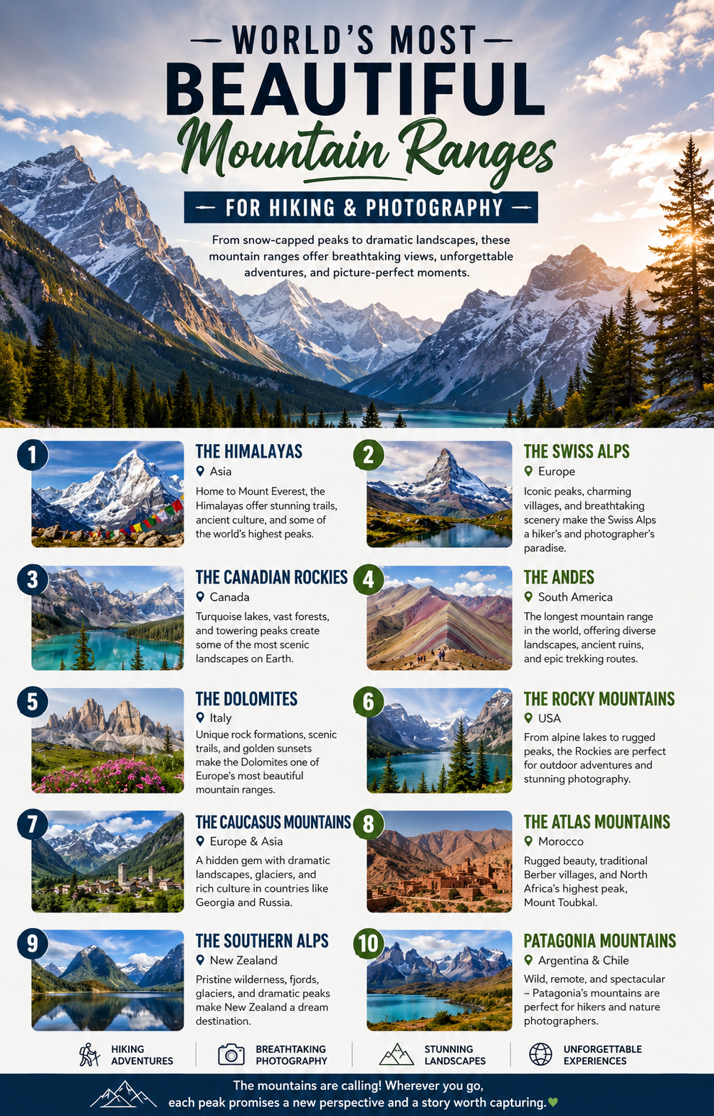 most beautiful mountain ranges in the world