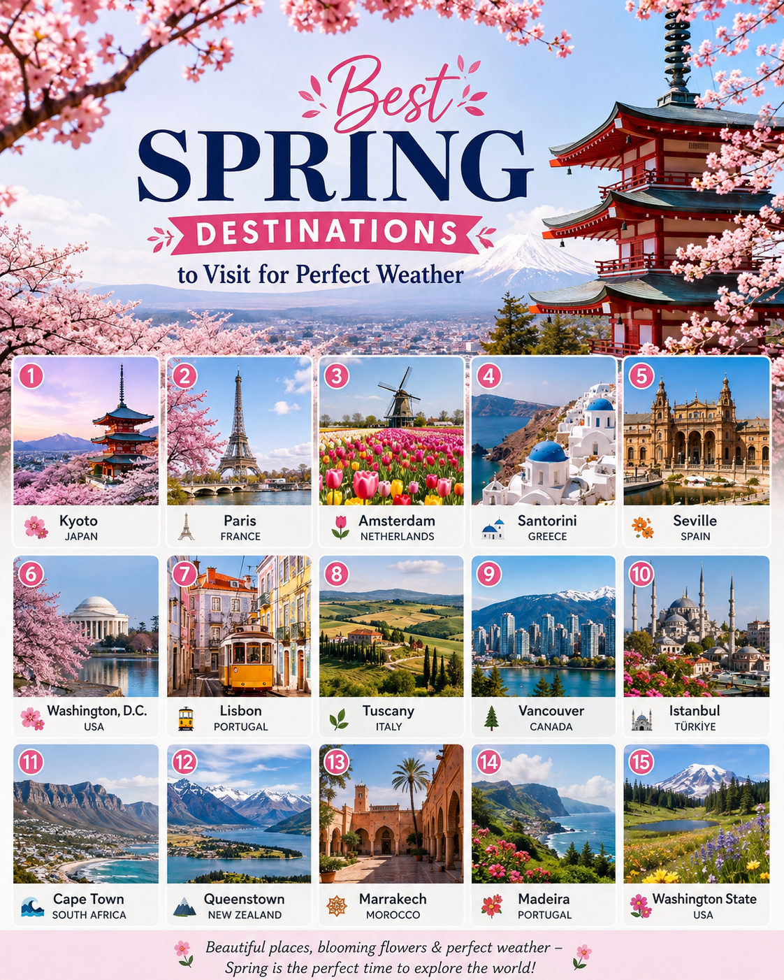 best spring destinations
